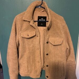 Hollister Beige Fleece Jacket